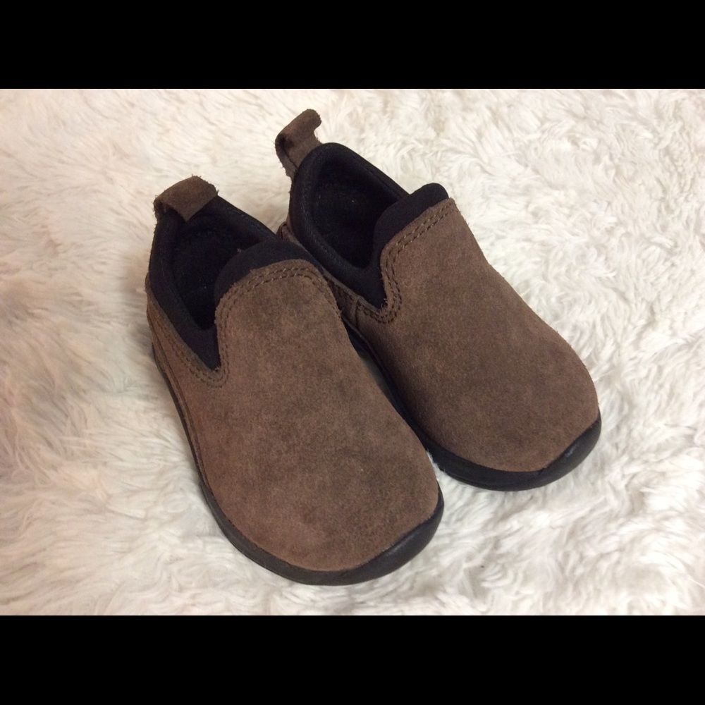 Land’s End Kids Slip On Dark Suede Leather Shoes